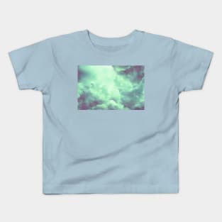 clouds mask pattern masks in pastel colors with glitter in mint green turquoise blue Kids T-Shirt